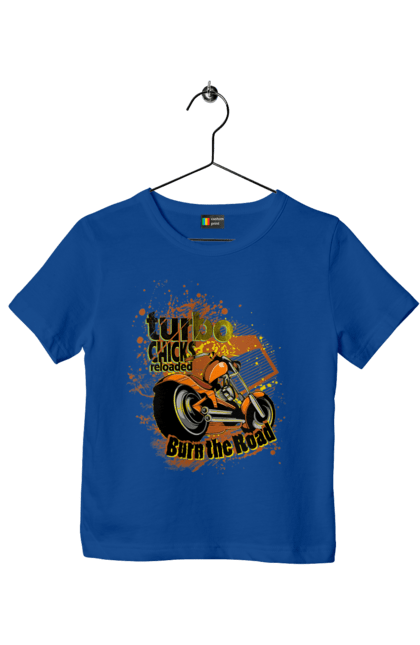 Футболка дитяча з принтом "Мопед Турбо". Їзда, мопед, швидкість. 2070702
