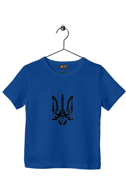 Футболка дитяча з принтом "Герб України". Аграрії, арестович, війна, все, герб україни, герої, зелений, зупиніть війну, иди нахуй, кім, мир, мрія, ні війні, орда, орки, примара києва, птн пнх, путін хуйло, російський військовий корабель, слава україні, україна, чорнобаївка. 2070702