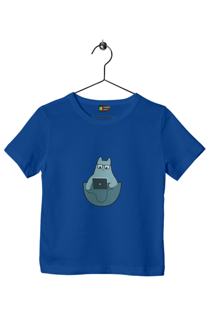 Футболка дитяча з принтом "Кіт програміст". Angular, c, css, html, it, javascript, jquery, php, python, react, svelt, vue, айтишник, айті, гумор, код, кодувати, прогер, програміст, програмісти, ти ж, ти ж програміст, тиж програміст. 2070702