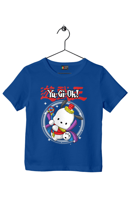 Children's t-shirt with prints Yu Gi Oh! Pochacco. Brand, character, hello kitty, pochacco, yu gi oh, yugio. 2070702