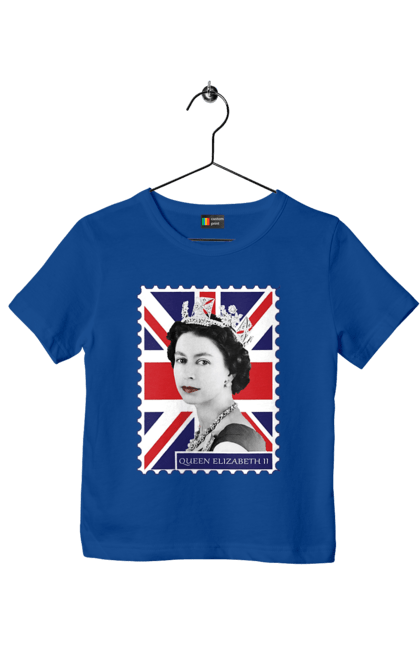 Children's t-shirt with prints Queen Elizabeth II. Britain, british, england, platinum jubilee, queen, queen elizabeth, queen elizabeth ii, rip queen elizabeth. 2070702