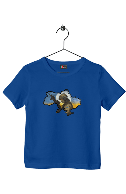 Футболка детская с принтом Слава ВСУ. Clear sky, free nation, freedom, glory to heroes, glory to ukraine, happy people, peace, will, украина. 2070702