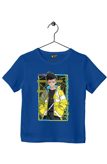 Children's t-shirt with prints Cyberpunk: Edgerunners David. Anime, cd project, cyberpunk, david, edgerunners, game, netflix, video game. 2070702