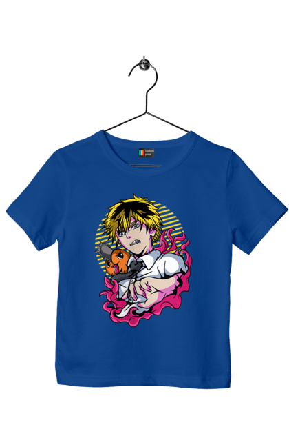 Children's t-shirt with prints Chainsaw Man. Anime, chainsaw man, demon, denji, manga, pochita, shonen. 2070702