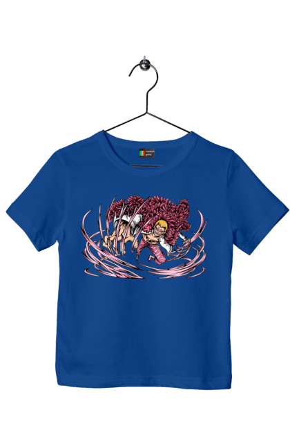 Children's t-shirt with prints One Piece Donquixote Doflamingo. Anime, donquixote doflamingo, heavenly yaksha, manga, one piece, straw hat pirates. 2070702