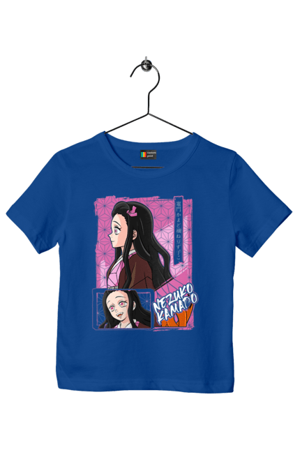 Children's t-shirt with prints Demon Slayer Nezuko. Anime, demon slayer, kimetsu no yaiba, manga, nezuko, serial. 2070702
