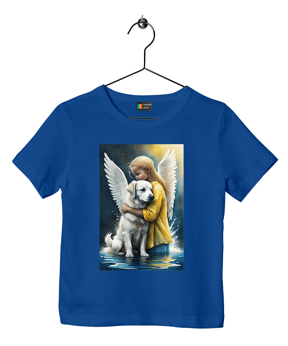 Girl and dog angel [memorial to dead animals]