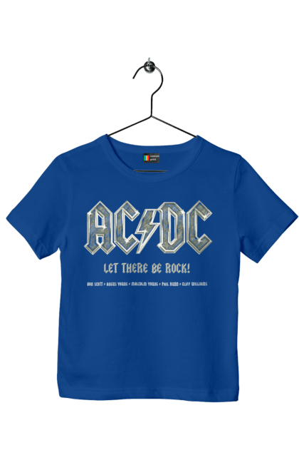 Футболка дитяча з принтом "AC/DC". Ac dc, acdc, blues rock, group, hard rock, music, rock n roll. ART принт на футболках
