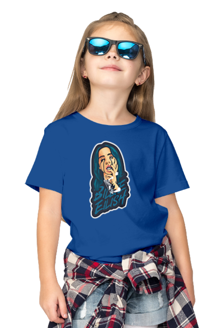 Children's t-shirt with prints Billie Eilish. Activist, animals, billie eilish, misukant, right, singer. 2070702