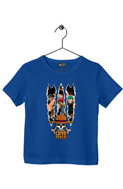 Children's t-shirt with prints One Piece Luffy. Anime, luffy, manga, monkey de luffy, one piece, pirates. 2070702