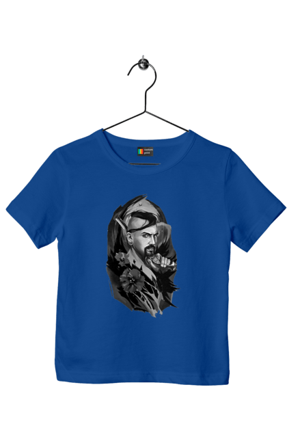 Children's t-shirt with prints Cossack. Cossack, forelock, good ukrainian, pistol, tickets, vusa. 2070702