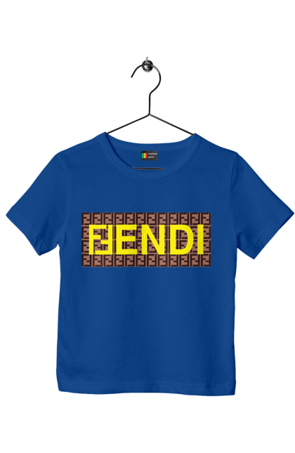 Футболка дитяча з принтом "Fendi". Fendi, lvmh, бренд, будинок моди, італія, люкс, мода, одяг, сумка, фенді. 2070702