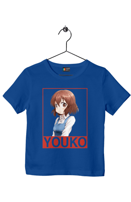 Children's t-shirt with prints Kiniro Mosaic Yoko Inokuma. Anime, gold mosaic, kiniro mosaic, kinmoza, manga, yoko, yoko inokuma. 2070702