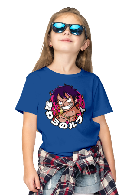 Children's t-shirt with prints One Piece Luffy. Anime, luffy, manga, monkey de luffy, one piece, pirates. 2070702