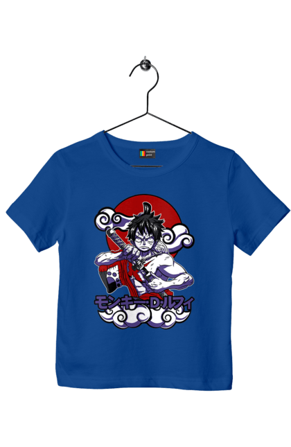 Children's t-shirt with prints One Piece Luffy. Anime, luffy, manga, monkey de luffy, one piece, pirates. 2070702