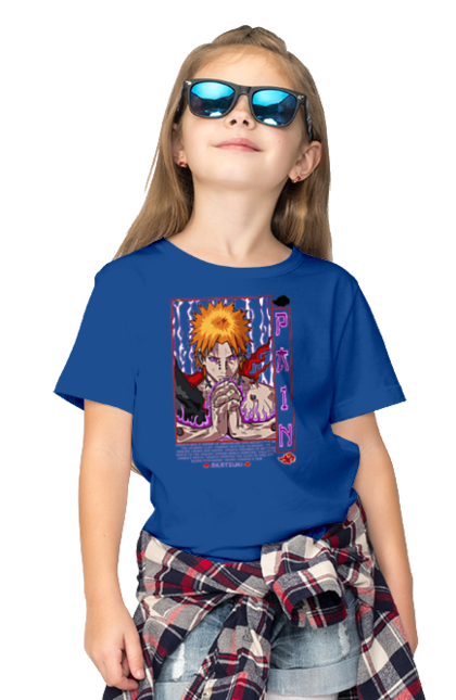 Children's t-shirt with prints Naruto Yahiko. Akatsuki, anime, character, manga, naruto, ninja, pain, tv series, yahiko. 2070702