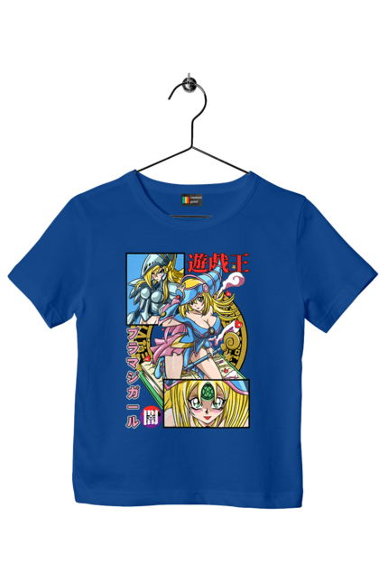 Children's t-shirt with prints Yu Gi Oh! Dark Magician Girl. Anime, black magician, dark magician, dark magician girl, manga, yu gi oh, yugio. 2070702