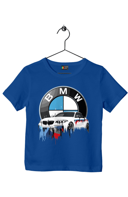Футболка детская с принтом BMW. Bmv, авто, бмв, бмв фан, фанклуб. 2070702