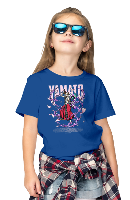 Children's t-shirt with prints One Piece Yamato. Anime, manga, one piece, pirates, straw hat pirates, yamato. 2070702