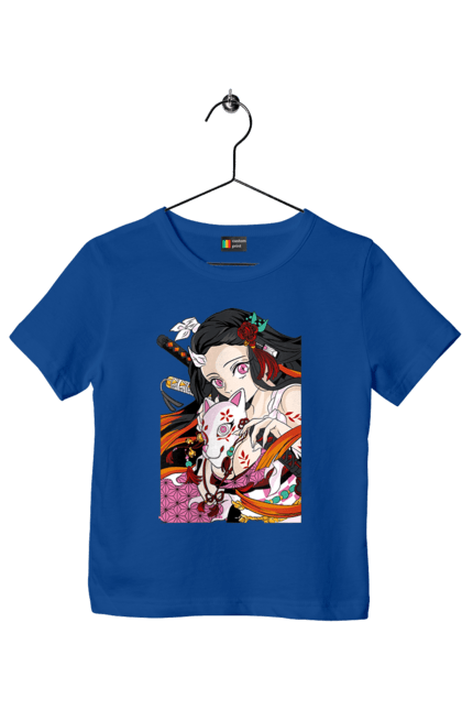 Children's t-shirt with prints Demon Slayer Nezuko. Anime, demon slayer, kimetsu no yaiba, manga, nezuko, serial. 2070702