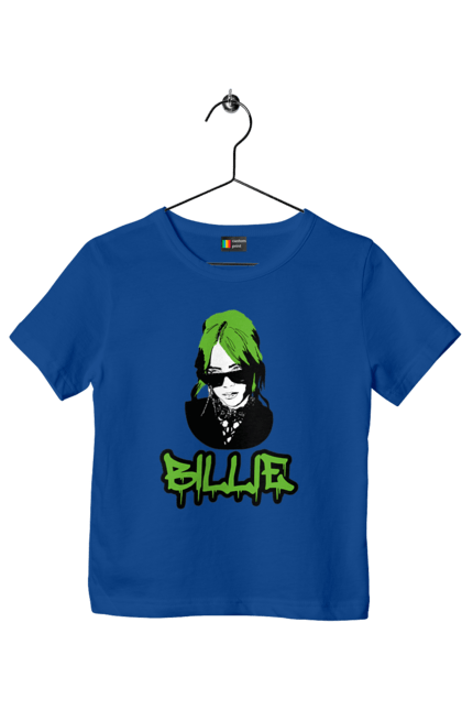 Футболка дитяча з принтом "Billie Eilish". Активістка, біллі айліш, мизукант, права, співачка, тварини. 2070702