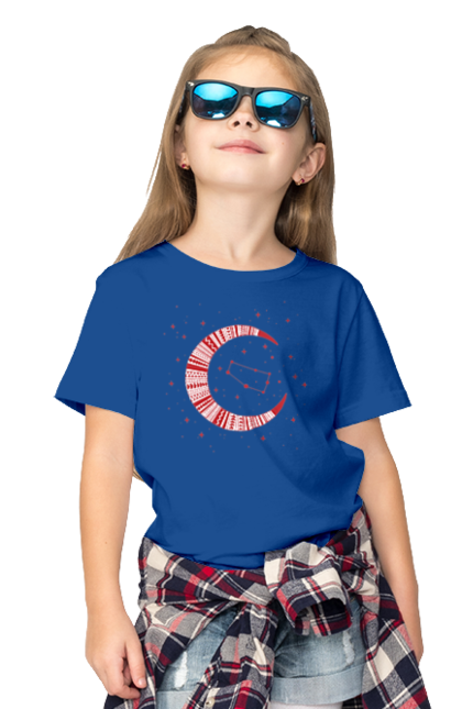 Children's t-shirt with prints Gemini. Constellation, gemini, horoscope, sign, twins, zodiac, zodiac sign. 2070702