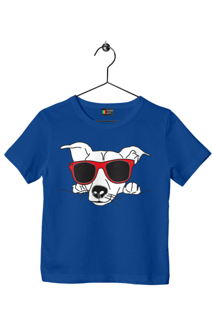 Футболка дитяча з принтом "Собака Визирає". Визирати, окуляри, собака. 2070702