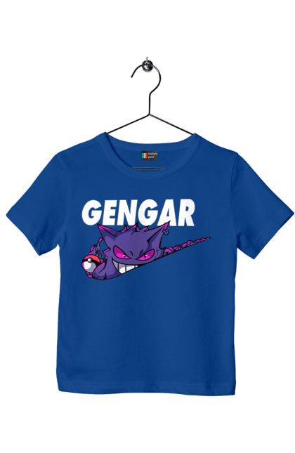 Children's t-shirt with prints Pokemon Gengar. Anime, fushigibana, games, gengar, nintendo, pokemon, pokemon go. 2070702