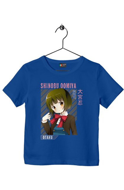 Children's t-shirt with prints Kiniro Mosaic Shinobu Omiya. Anime, gold mosaic, kiniro mosaic, kinmoza, manga, shinobu, shinobu omiya. 2070702