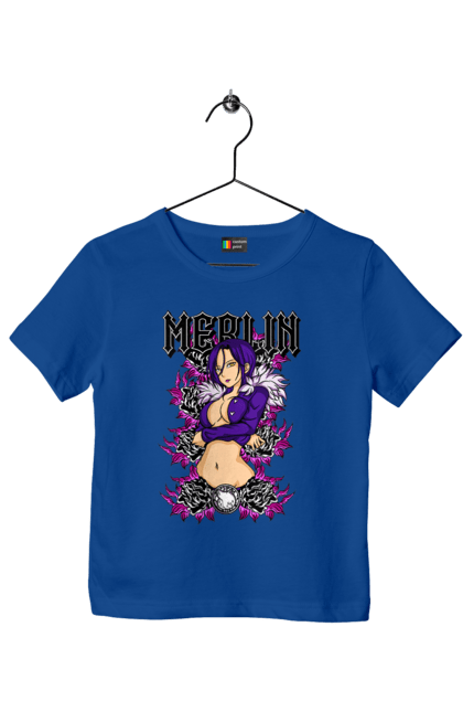 Children's t-shirt with prints Seven Deadly Sins Merlin. Adventures, anime, comedy, fantasy, manga, merlin, seven deadly sins. 2070702