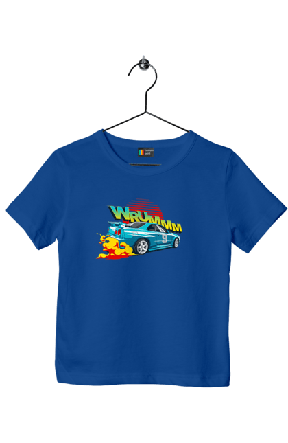 Children's t-shirt with prints Auto. Auto, drift, into the fire, money, speed, sport, sports cars, streets. 2070702