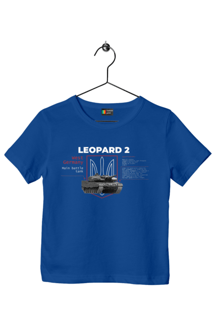 Футболка дитяча з принтом "Leopard 2 англійська". Leopard 2, залужний, зброя, танк. 2070702