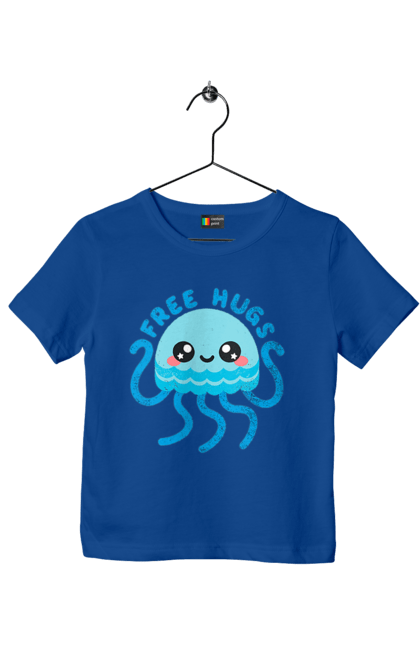Children's t-shirt with prints Octopus hugs. Children, for children, free hugs, hugs, octopus. 2070702