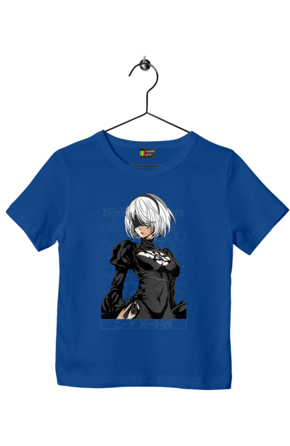 Children's t-shirt with prints Nier: Automata 2B. Character, executioner, game, nier: automata, platinum games, video game, yorha. 2070702