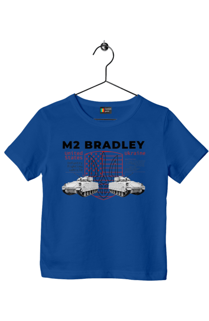 Футболка детская с принтом M2 Bradley. F16, m2 bradley, nasams, zuzana, гаубица, два герба, залужный, сюзанно. 2070702