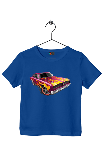 Футболка дитяча з принтом "Машина вогонь". Їзда, машина, швидкість. 2070702