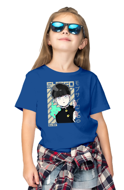 Children's t-shirt with prints Mob Psycho 100. Anime, manga, mob, mob psycho 100, shigeo kageyama. 2070702