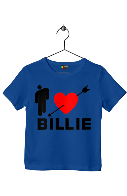 Футболка детская с принтом Билли Айлиш. Билли айлиш, логотип билли айлиш, певица билли айлиш, принт билли айлиш. 2070702