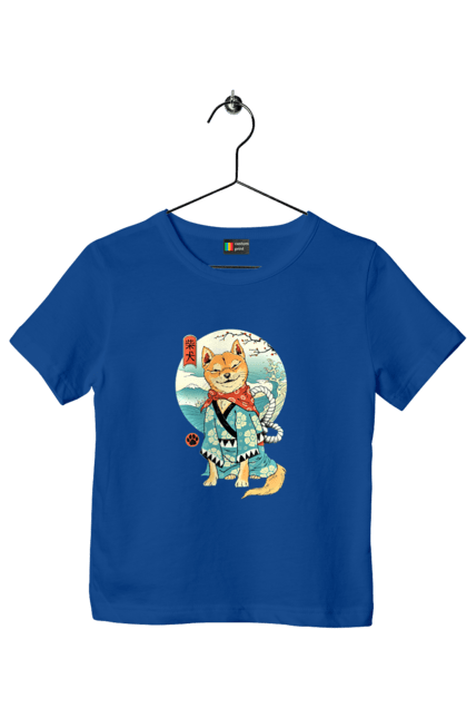 Children's t-shirt with prints Shiba Inu. Dog, dog lover, doggie, japan, shiba, shiba inu. 2070702