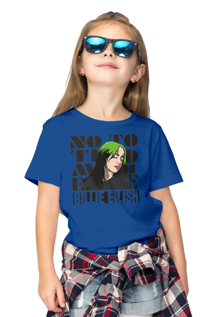 Футболка детская с принтом Билли Айлиш. Билли айлиш, логотип билли айлиш, певица билли айлиш, принт билли айлиш. 2070702