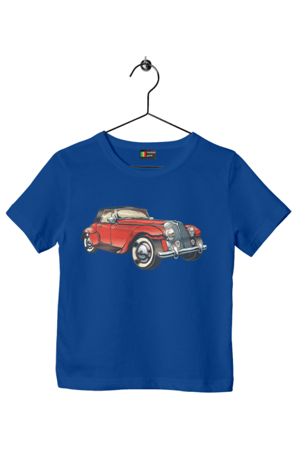 Футболка дитяча з принтом "Автомобіль Раритет". Авто, автомобіль, ретро. 2070702
