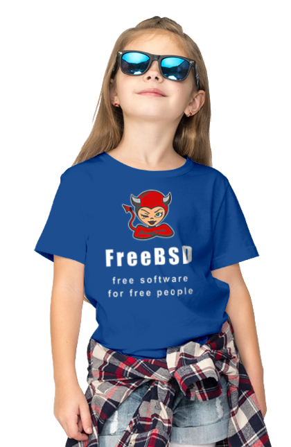 Футболка дитяча з принтом "Freebsd Для Вільних". Bsd, freebsd, unix, адміністратор, айті, айтішник, безкоштовна, безкоштовно, бестія, білий, вільна, демон, демонесса, доступність, незалежність, операційна система, ос, програміст, програмне забезпечення, свобода, сисадмін, система, системний адміністратор, софт, текст, червоний. 2070702