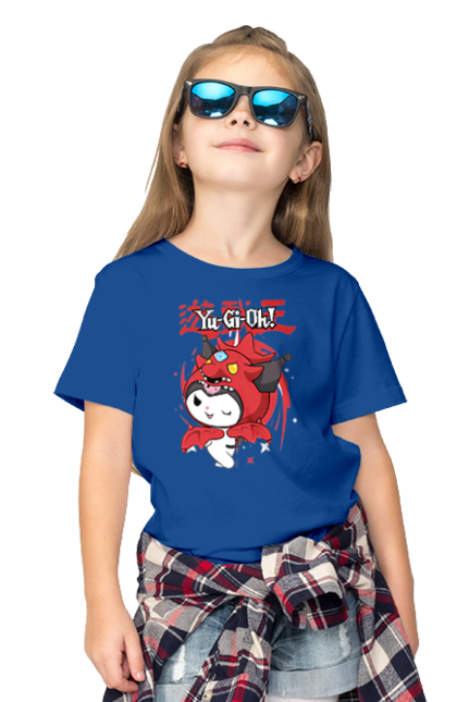 Children's t-shirt with prints Yu Gi Oh! Kuromi. Anime, character, hello kitty, kuromi, my melody, sanrio, yu gi oh, yugio. 2070702