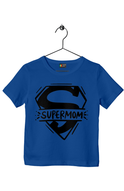 Футболка дитяча з принтом "Супермама". Для мами, мати, подарунок мамі, супер, супер мама. CustomPrint.market