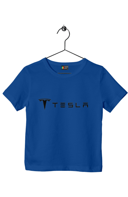 Children's t-shirt with prints Tesla. Tesla. 2070702