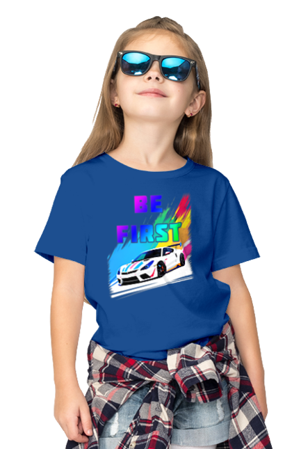 Children's t-shirt with prints Race. Automobile, race, sport car, sports car. 2070702