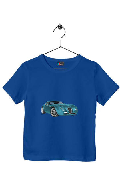 Children's t-shirt with prints Auto.7. Auto, blue, graphics, photo, retro car. 2070702
