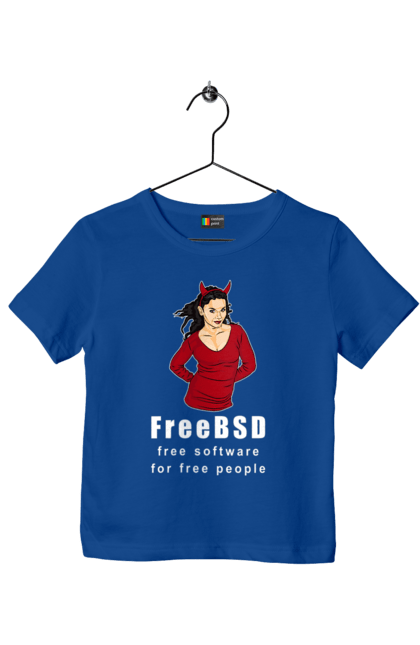 Футболка дитяча з принтом "Freebsd Для Вільних". Bsd, freebsd, unix, адміністратор, айті, айтішник, безкоштовна, безкоштовно, бестія, білий, вільна, демон, демонесса, доступність, незалежність, операційна система, ос, програміст, програмне забезпечення, свобода, сисадмін, система, системний адміністратор, софт, текст, червоний. 2070702