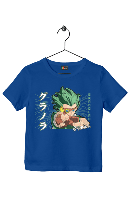 Футболка детская с принтом Жемчуг дракона Гранола. Anime, dragon ball, goku, granolah, manga, vegeta, аниме, гранола, жемчуг дракона, манга. 2070702