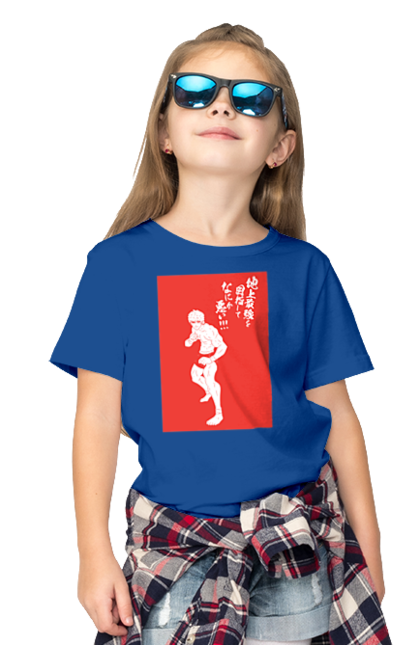 Children's t-shirt with prints Hanma Baki. Anime, baki fighter, hanma baki, manga, martial arts, tv series. 2070702